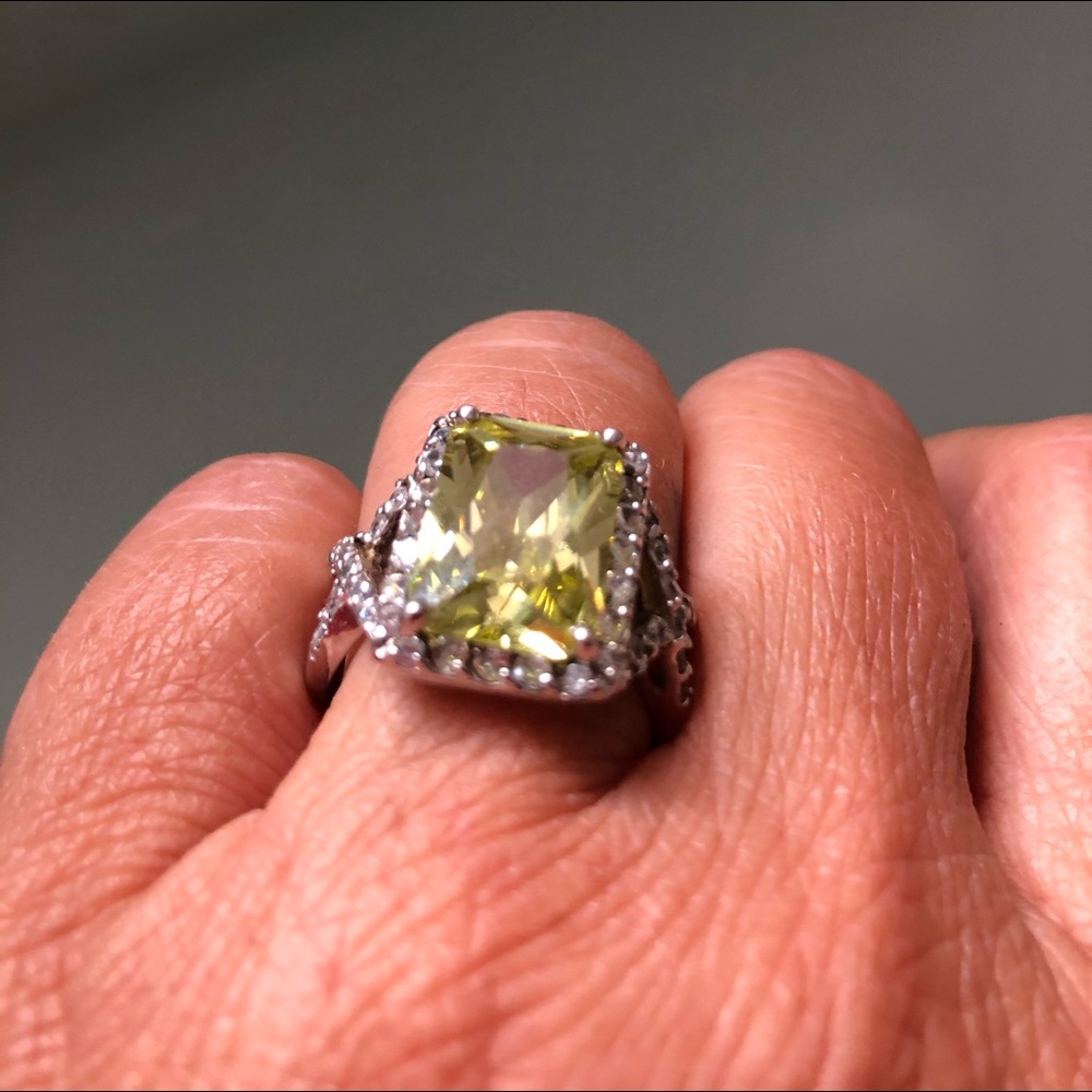 Citrine (lab created) ring